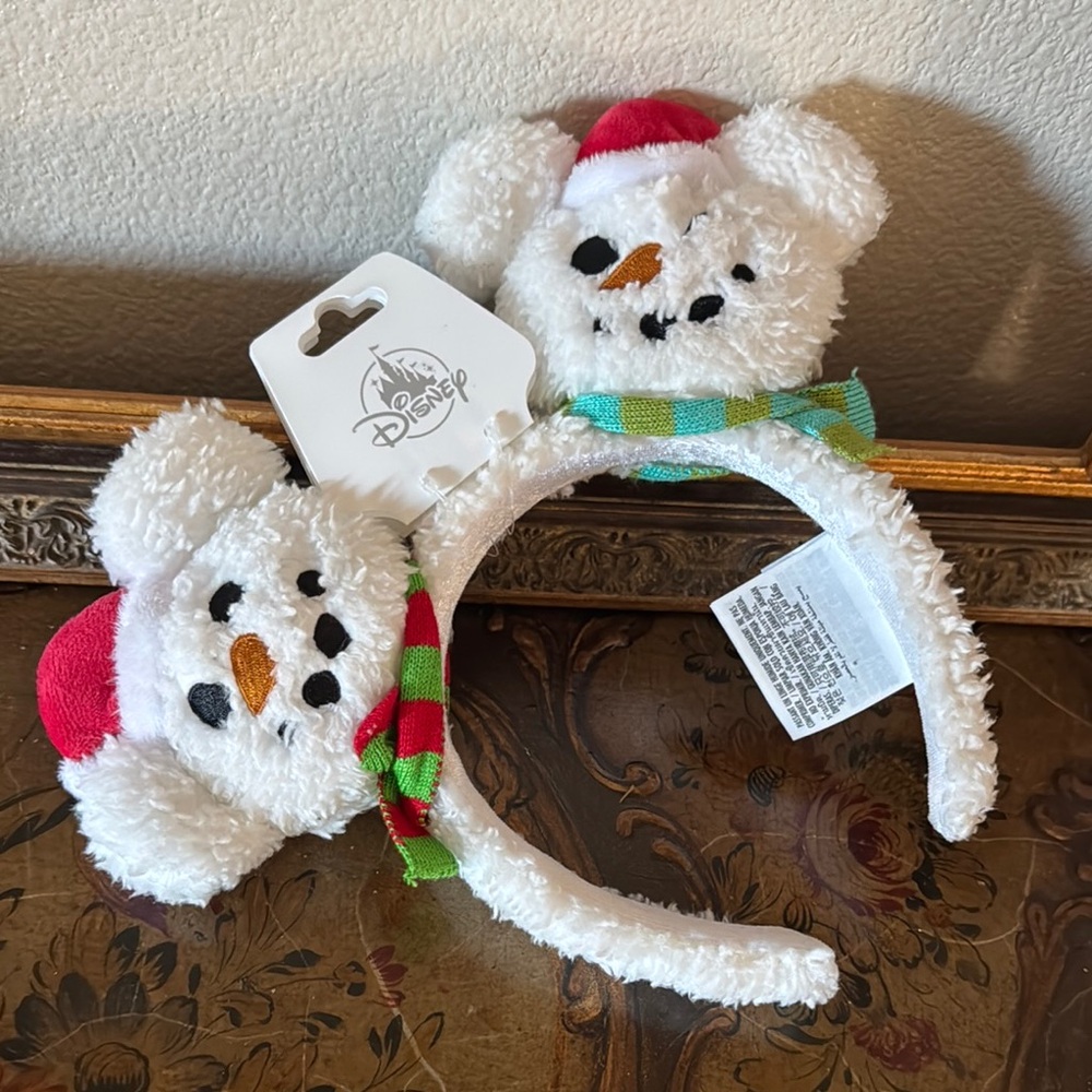 Disney Snowman Minnie ears- Red and White